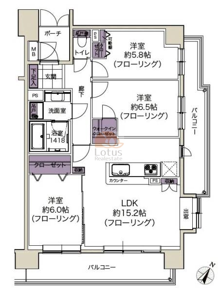 グランドガーラ用賀201間取図