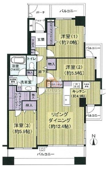 パークホームズ住吉南205間取図