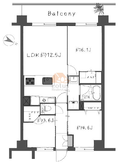 ライオンズマンション押上第２202間取図