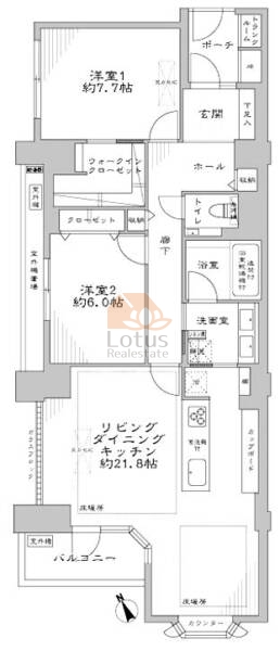 ロワヴェール表参道401間取図