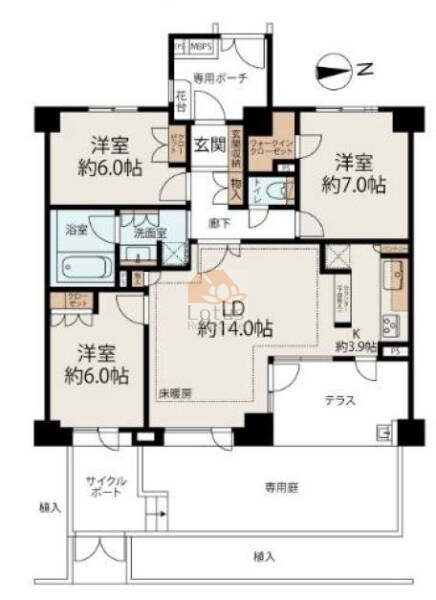 ライオンズ大泉学園マスターレジデンス110間取図