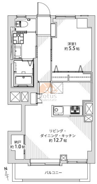 中落合マンション503間取図