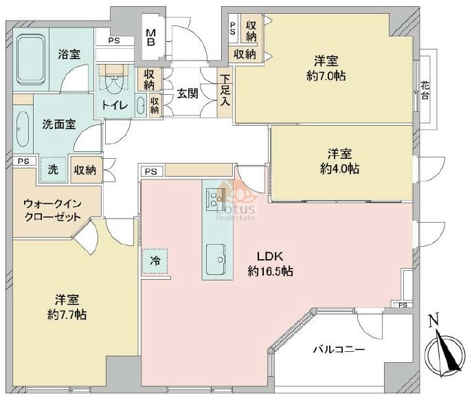 フォリア白金3階間取図