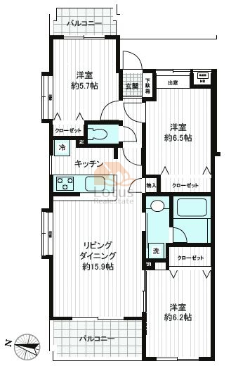 クレッセント阿佐ヶ谷201間取図