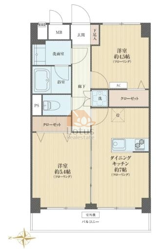 ダイアパレス東砂7階間取図