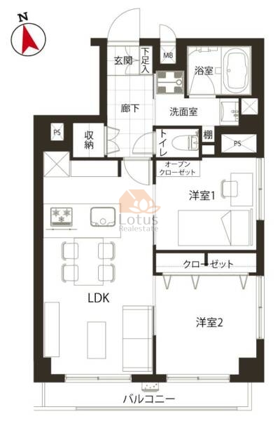 ライオンズマンション大森第８505間取図