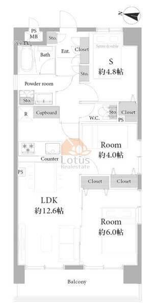 錦糸町第３ローヤルコーポ203間取図