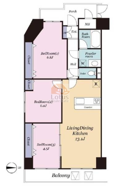 アールケープラザ浅草間取図