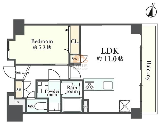 ライオンズマンション東十条204間取図