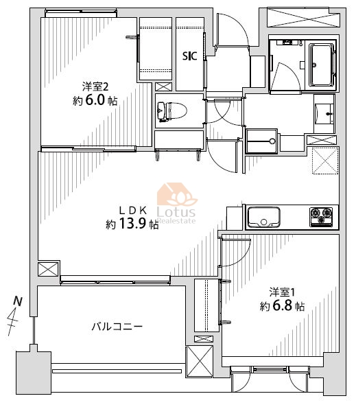 グランドテラス新宿412間取図