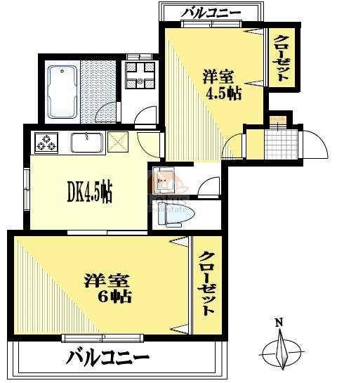 フルール小竹303間取図