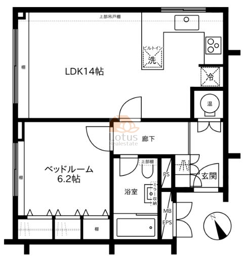 イースタンホームズ六本木3階間取図