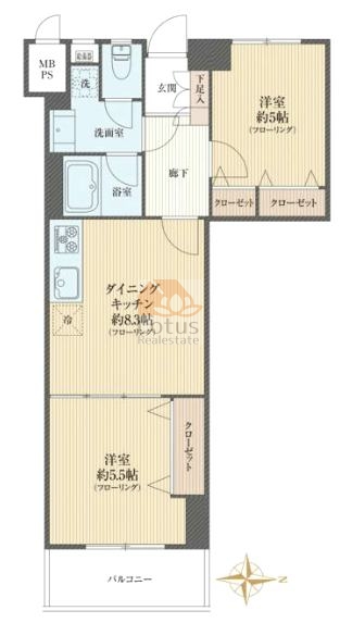 ライオンズマンション方南台6階間取図