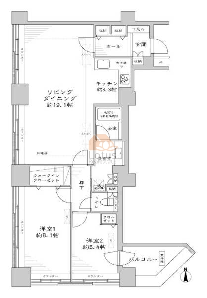 ビュロー平河町402間取図