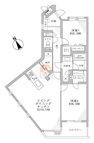 グランドステージ戸越公園壱番館402間取図