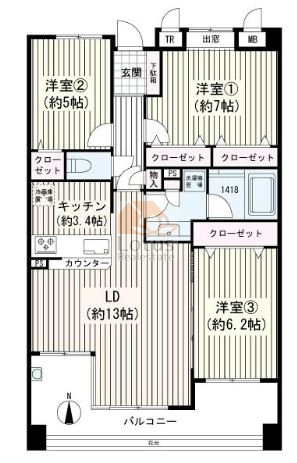 レーベンハイム亀戸アークプロット2階間取図