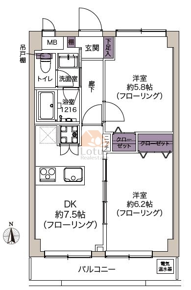 サンフラット立石703間取図