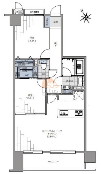 エクセル新大塚102間取図