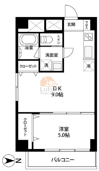 三田桜台第3コーポ806間取図