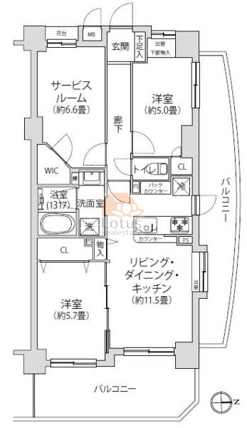 レーベンハイム五反野グランステージ112間取図