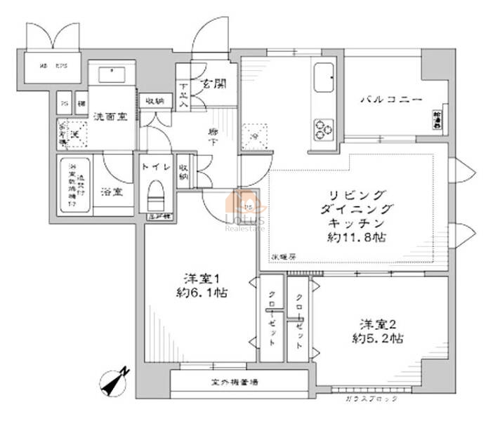 シティハウス日本橋1207間取図