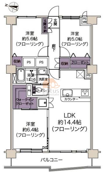 オーク荻窪マンション405間取図