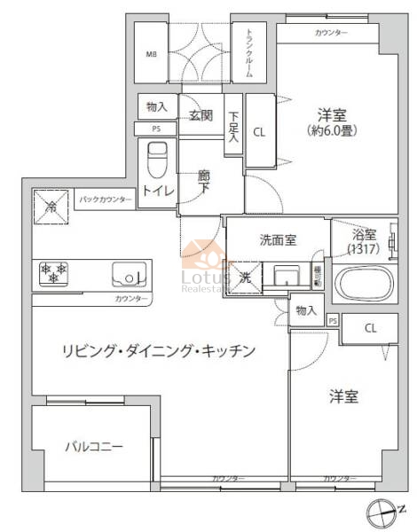 ワールドパレス南大井プレイシズ206間取図