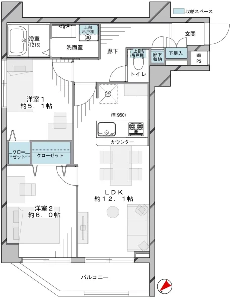 トーア平井マンション306間取図