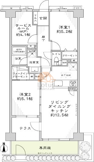 クリオ早稲田壱番館102間取図