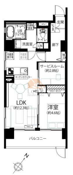 鶯谷上原ハイツ303間取図