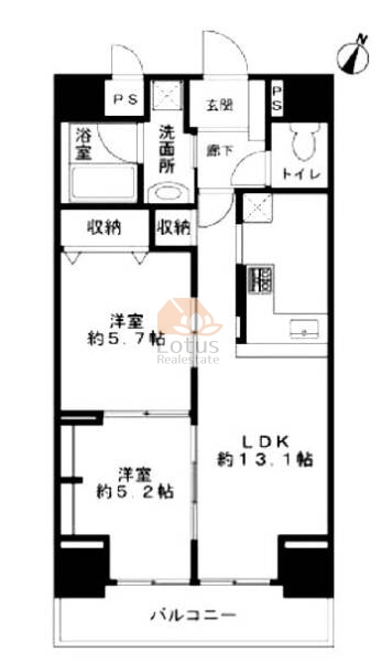 ソネット上池袋1306間取図