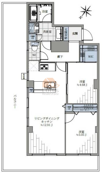 白金台桜苑マンション404間取図