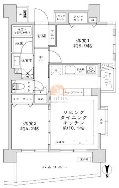 ライオンズステージ麻布402間取図