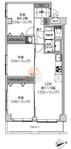 トーア南砂マンション704間取図