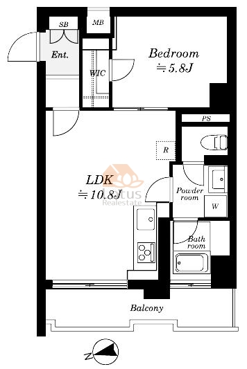 ヴェラハイツ新宿304間取図