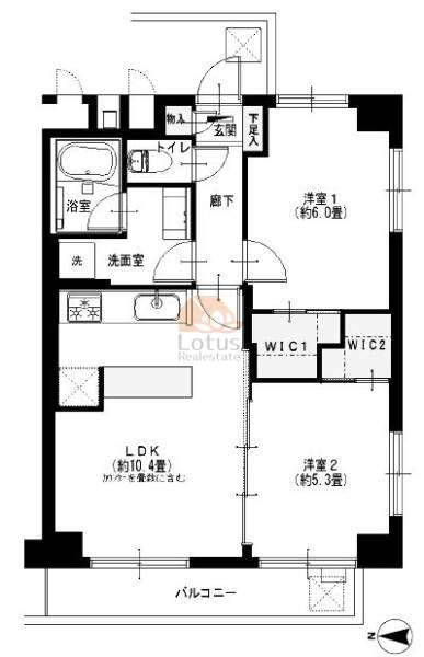三田桜台第3コーポ807間取図