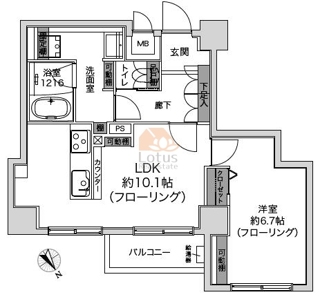 東池袋ハイツ1002間取図