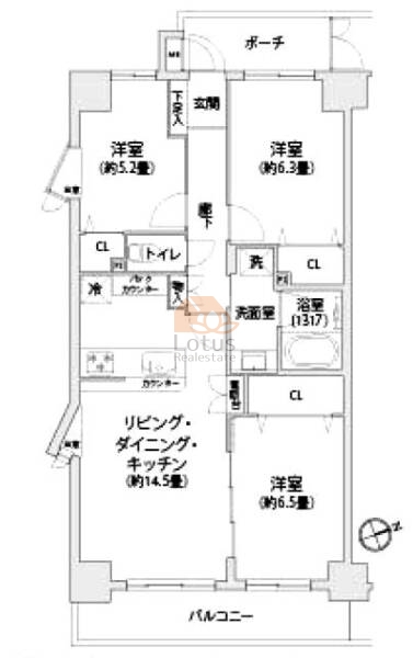 サンライフ新小岩親水公園906間取図