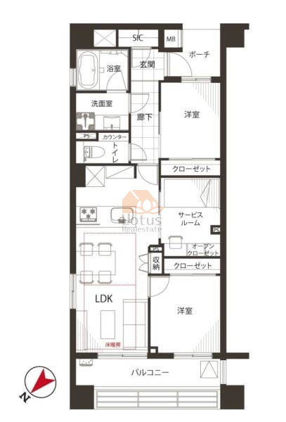 ファミール日本橋ブルークレール809間取図