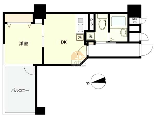 山屋東陽ハイツ6階間取図