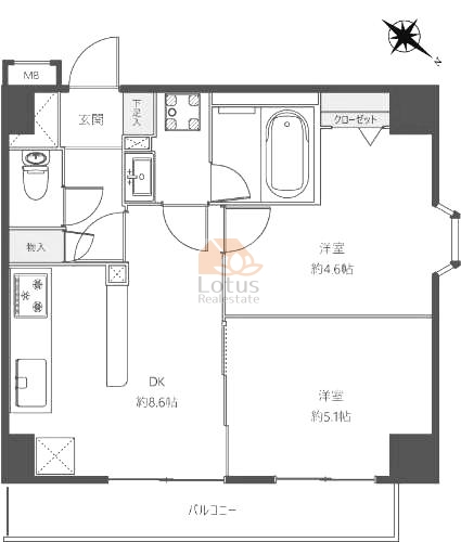 ハイホーム十条ヴェルデ館1101間取図