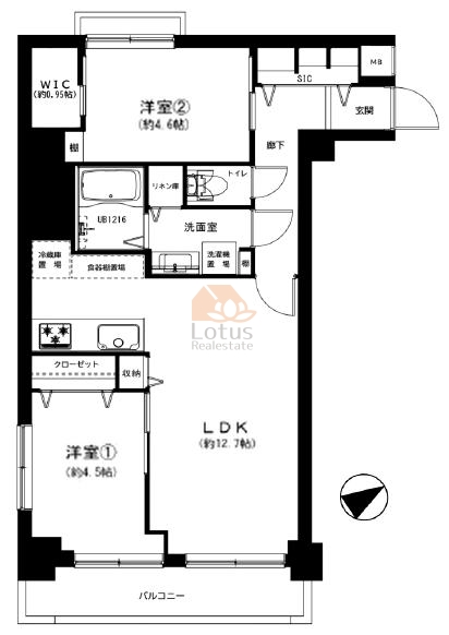 上野ダイカンプラザ301間取図