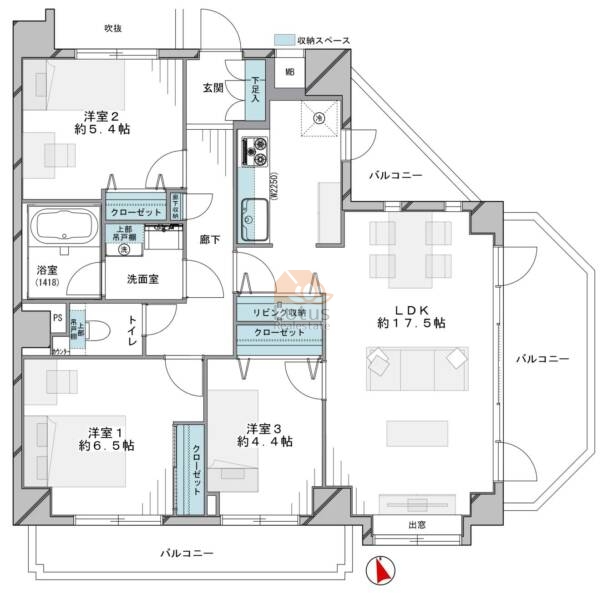 シティポート瑞江２304間取図