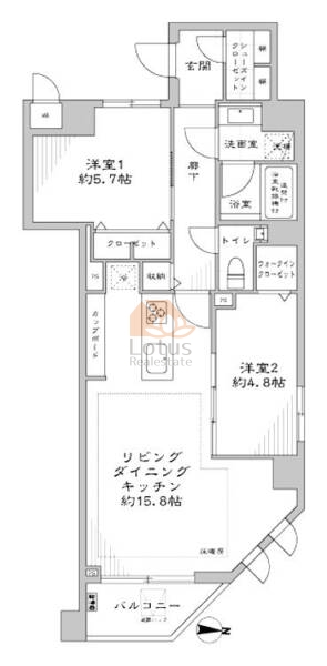 ランドステージ白山604間取図