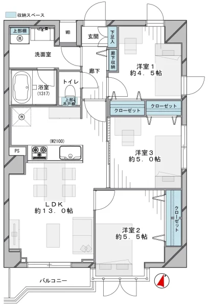 ジェイパーク西日暮里301間取図