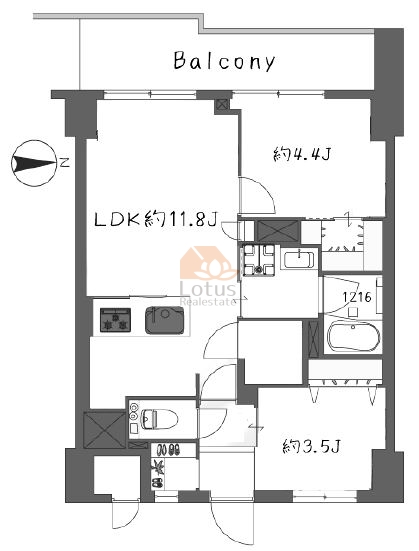 ライオンズマンション両国第６502間取図