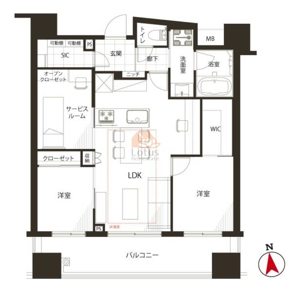 アスコットパーク新御徒町ソレイユ504間取図