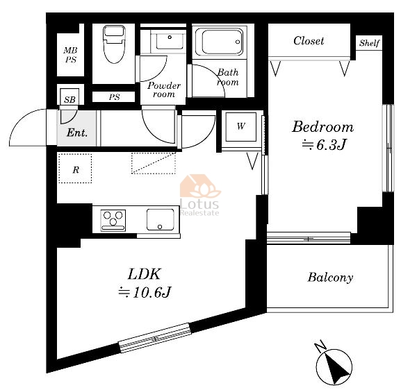 堤マンション303間取図