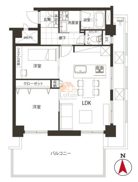 亀戸クリーンハイツ206間取図