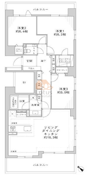 ファミールグラン三田伊皿子坂113間取図